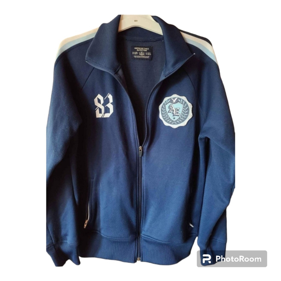American Eagle Varsity Navy Jacket XS - Picture 2 of 6
